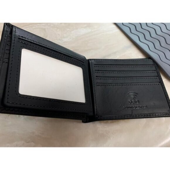 🆕Travelambo Men Craze Horse Black Genuine Leather Handmade Stylish Wallet - Picture 2 of 10